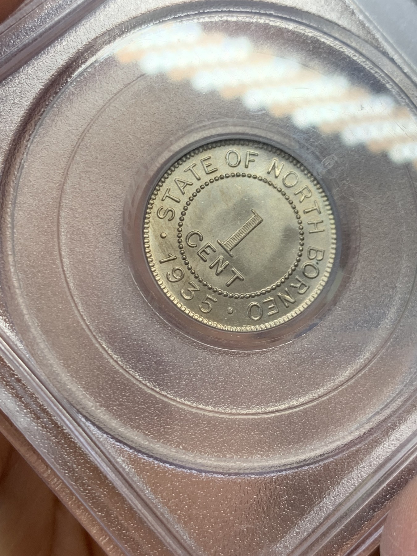 《竞宝斋》第243场-周日，周一 新年开场 (全场包邮) PCGS MS66 1935H 英属北婆罗洲1分 无比丝滑 极品分数 老白盒保存的十分完好