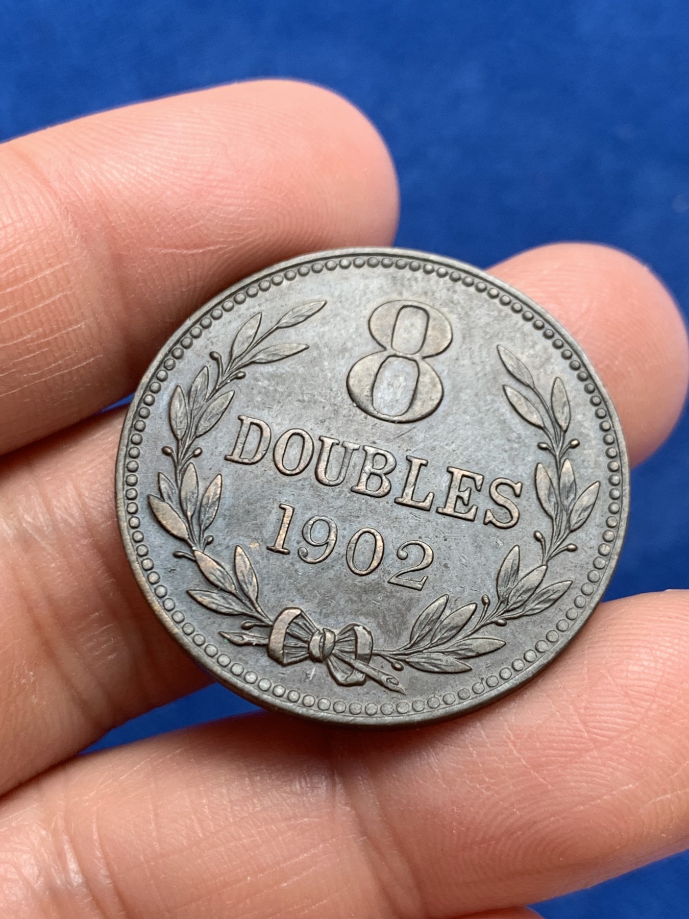 《竞宝斋》第243场-周日，周一 新年开场 (全场包邮) 2枚一组 根西爱德华七世少见铜币(1902年8道布+1906年4道布)，品相都不错