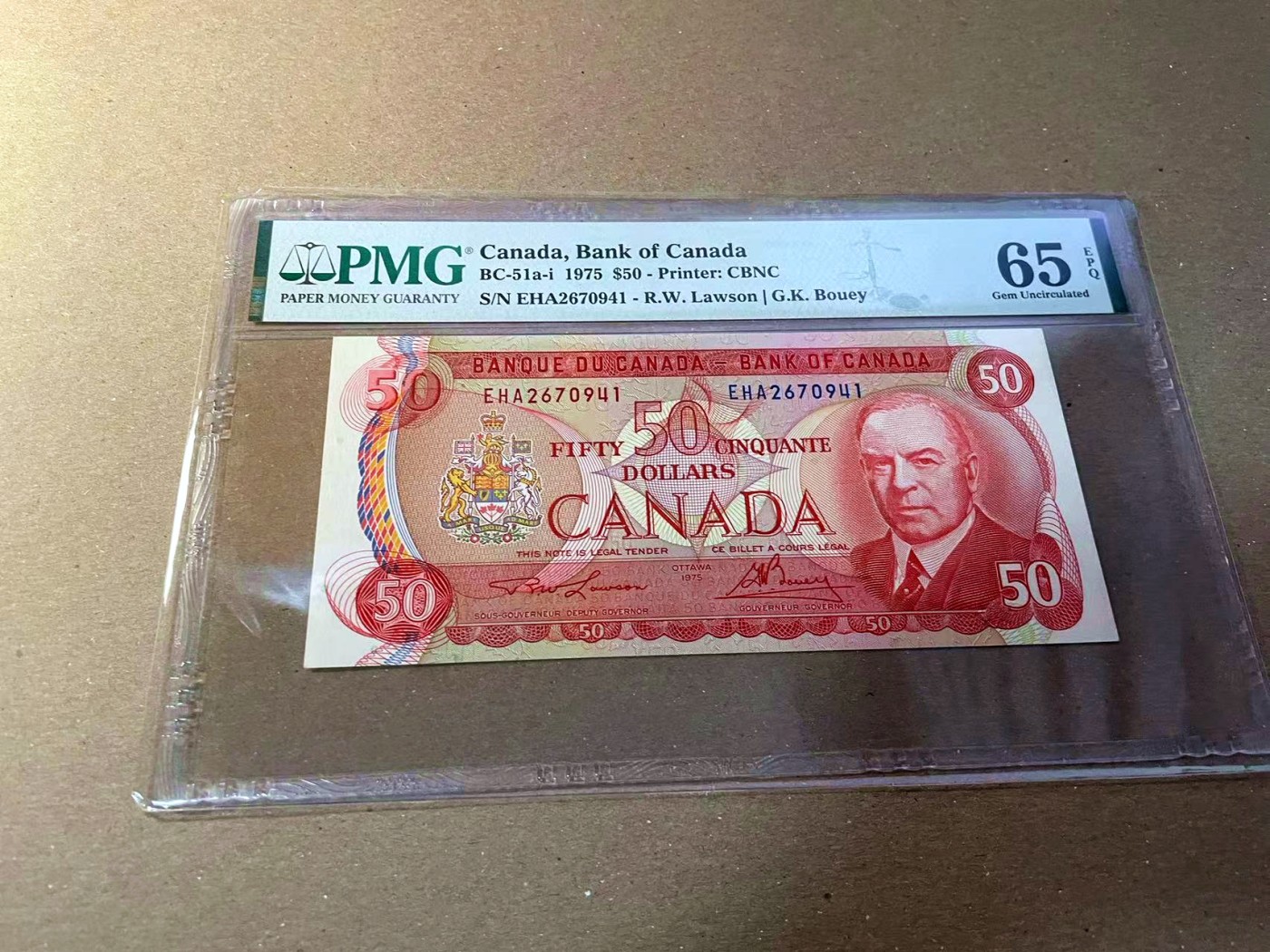 【Blue Auction】✨世界纸币精拍第440期【精】 加拿大 1975年50元 PMG65EPQ 