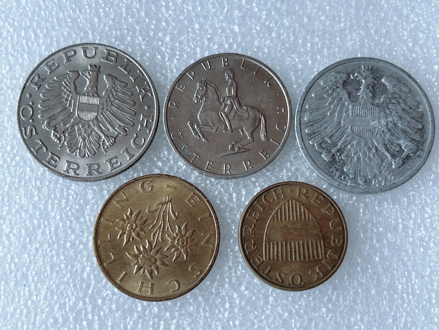 第一海外回流一元起拍收藏 散币专场 第68期 奥地利硬币 5枚