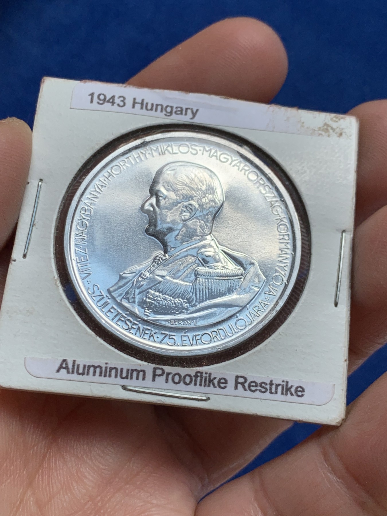 《竞宝斋》第243场-周日，周一 新年开场 (全场包邮) 两枚一组 匈牙利1943年5潘果铝币