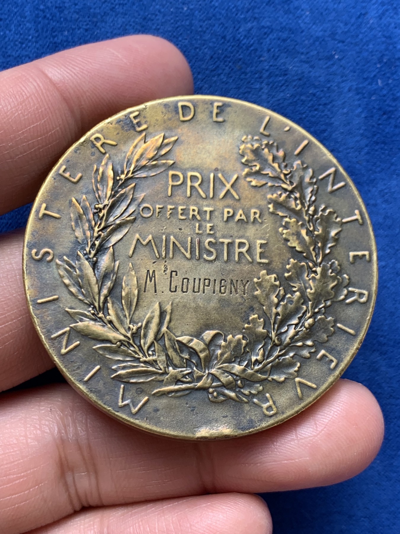 《竞宝斋》第243场-周日，周一 新年开场 (全场包邮) 罗蒂作品 戎装玛丽安娜铜章 早期CUIVRE版本 非常见BRONZE版本 背面包浆均匀自然 有划痕 50.2mm 66克 丰饶角铜标