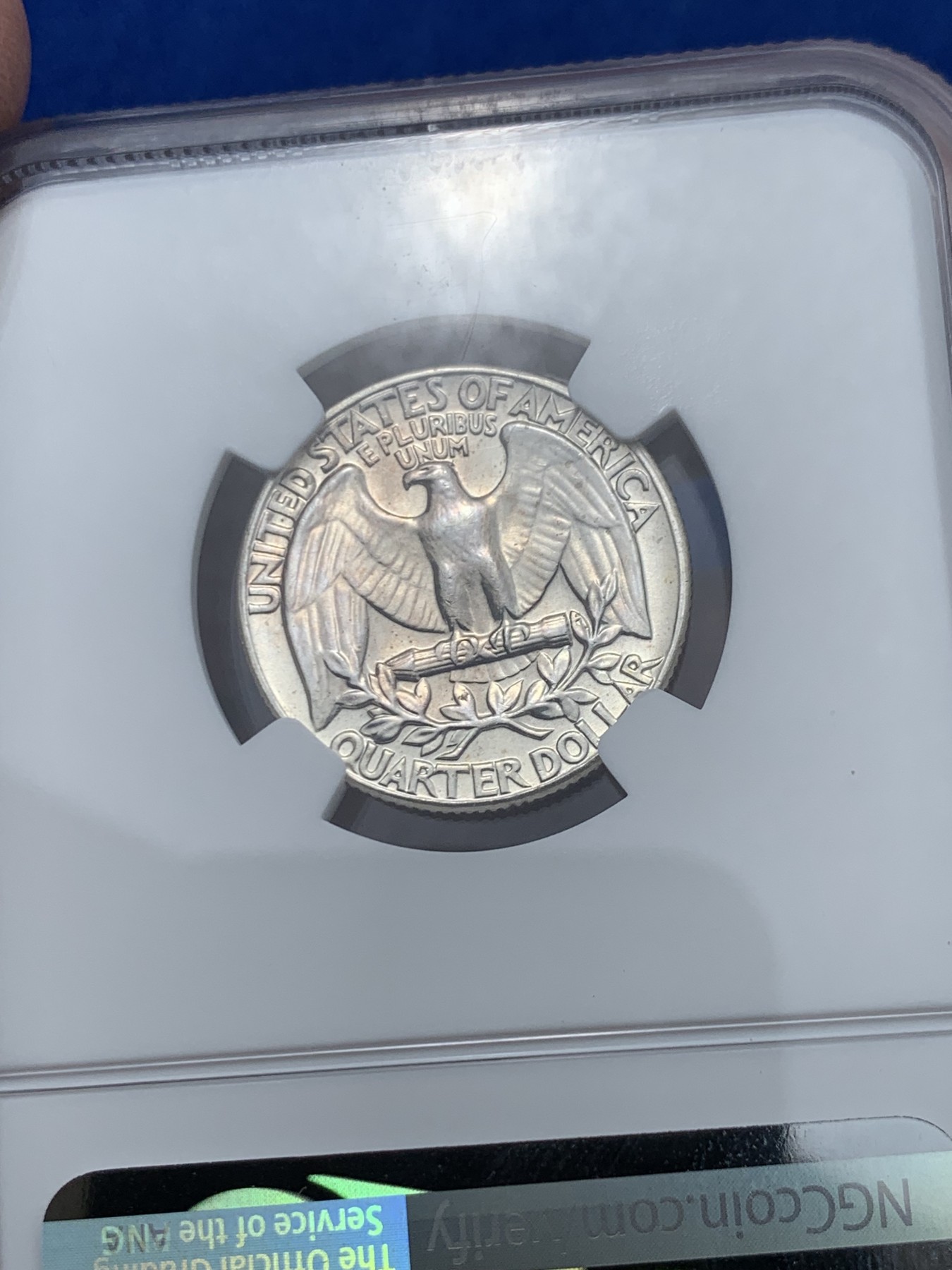 《竞宝斋》第243场-周日，周一 新年开场 (全场包邮) NGC MS64 美国1959年华盛顿25美分银币，59年比60年的好品要少，价格也要高不少