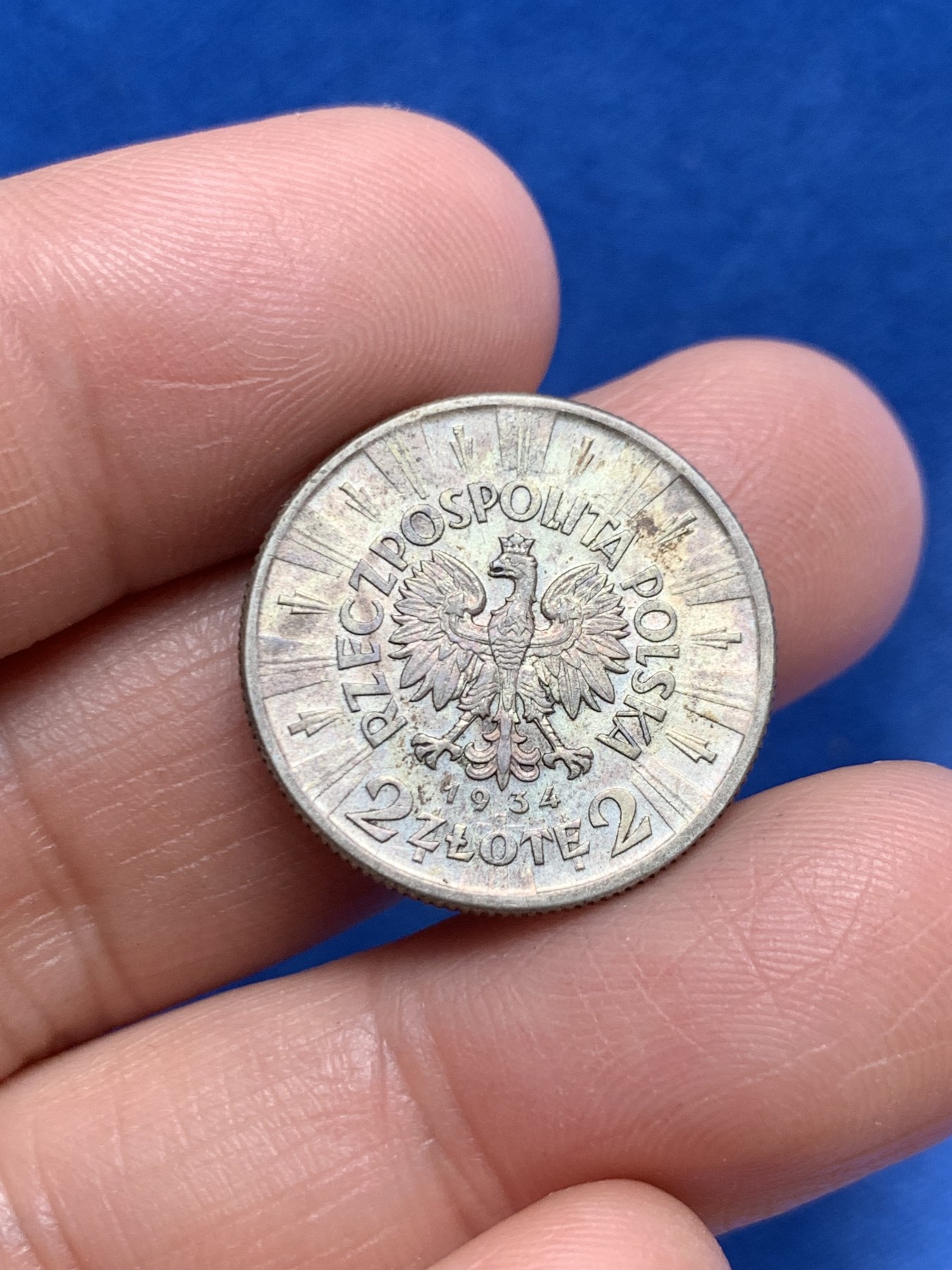 《竞宝斋》第243场-周日，周一 新年开场 (全场包邮) 波兰1934年2兹罗提银币，可评级好品相