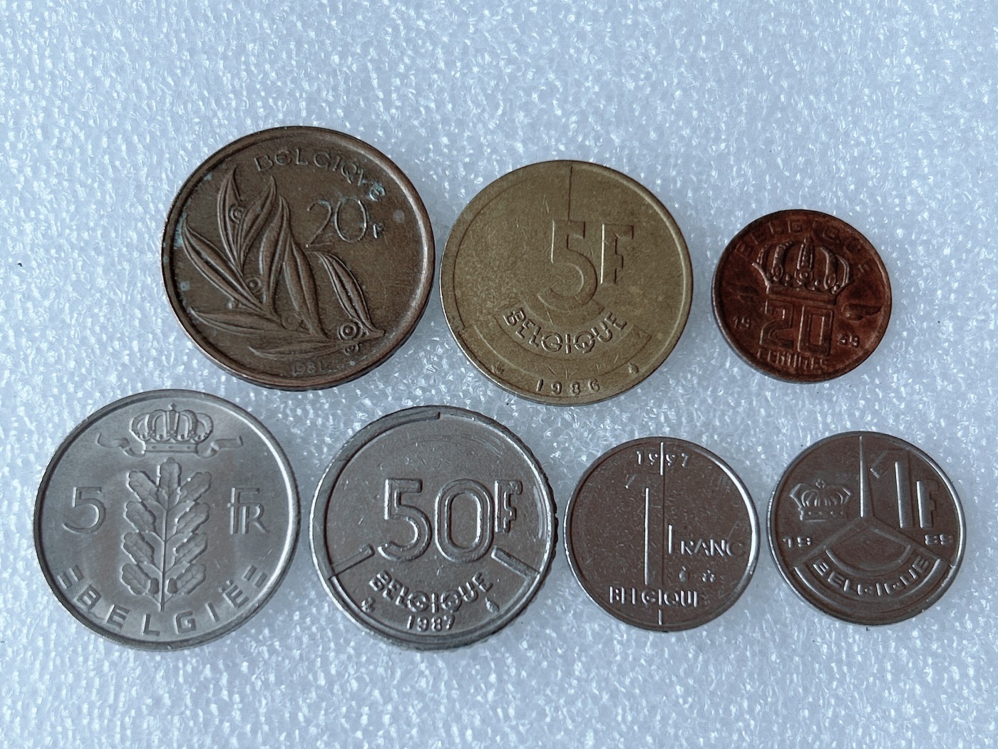 第一海外回流一元起拍收藏 散币专场 第68期 比利时硬币 7枚