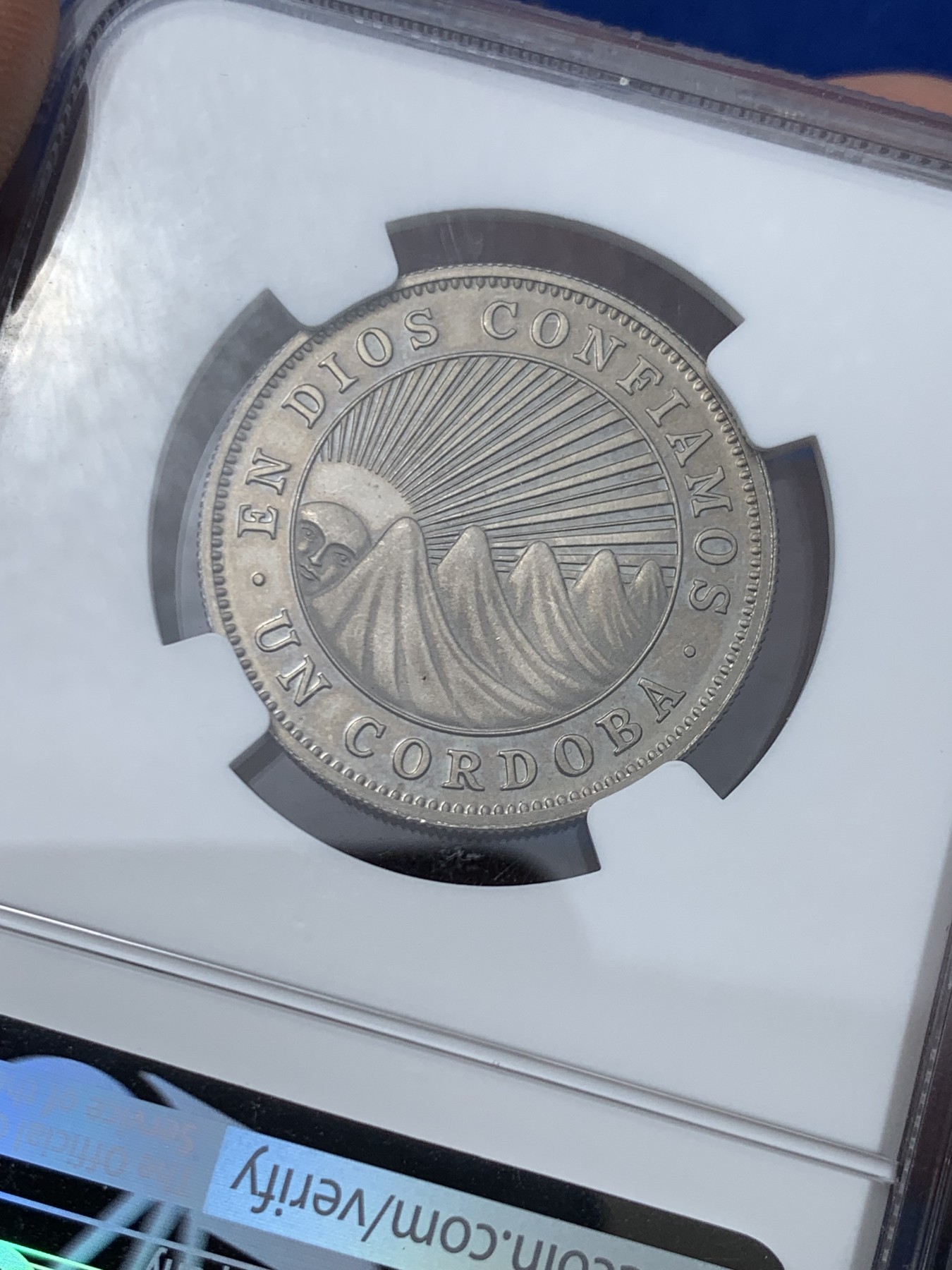 《竞宝斋》第243场-周日，周一 新年开场 (全场包邮) NGC PF66UC 尼加拉瓜1972年1科尔多巴 精制套币最大的面值 经典太阳脸 精美收藏级高分一步到位