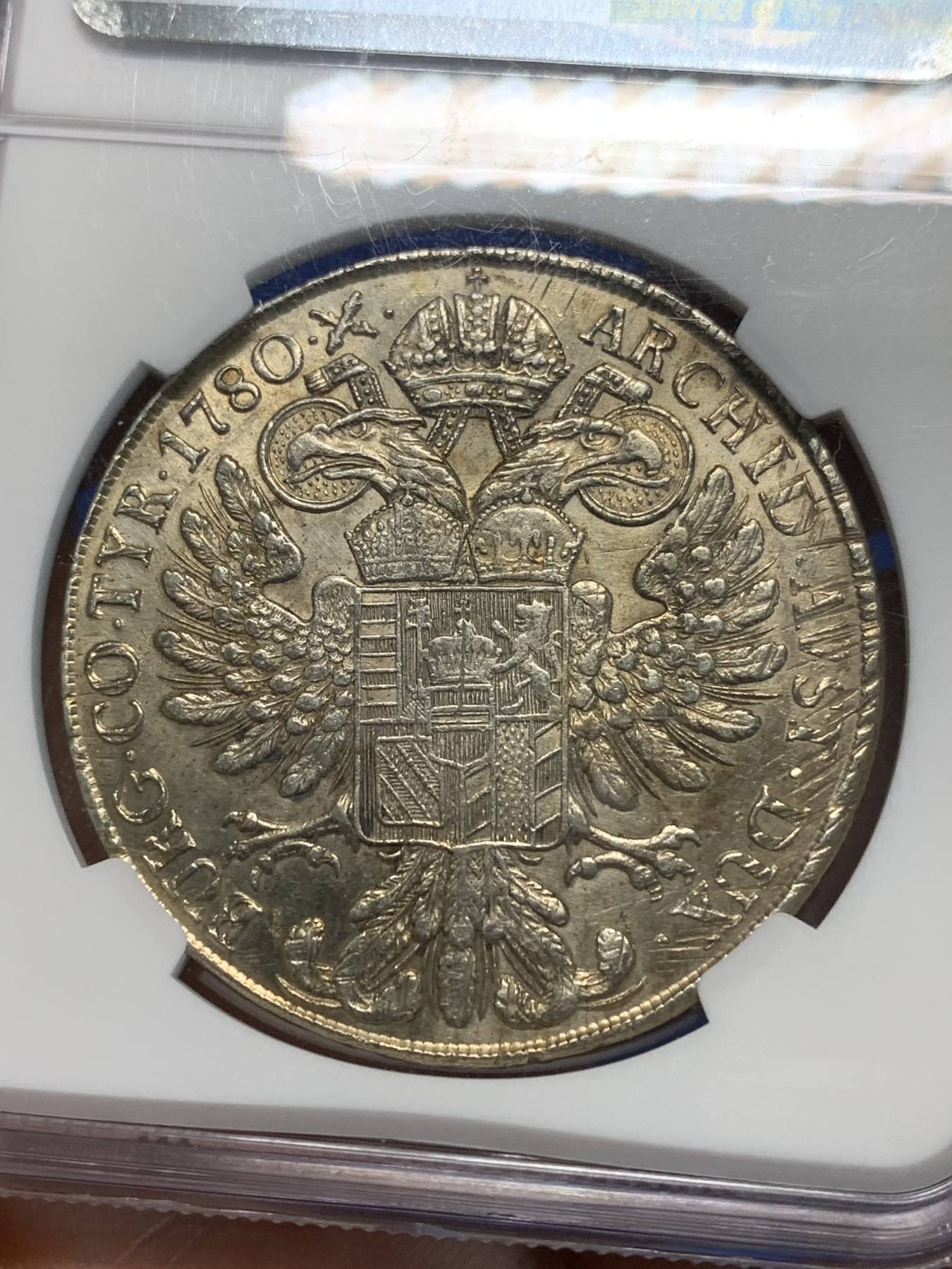 《竞宝斋》第243场-周日，周一 新年开场 (全场包邮) NGC AU 奥匈帝国1780年大奶妈银币 早期米兰厂后铸 1820年左右铸造 原光 状态不错 老张出品