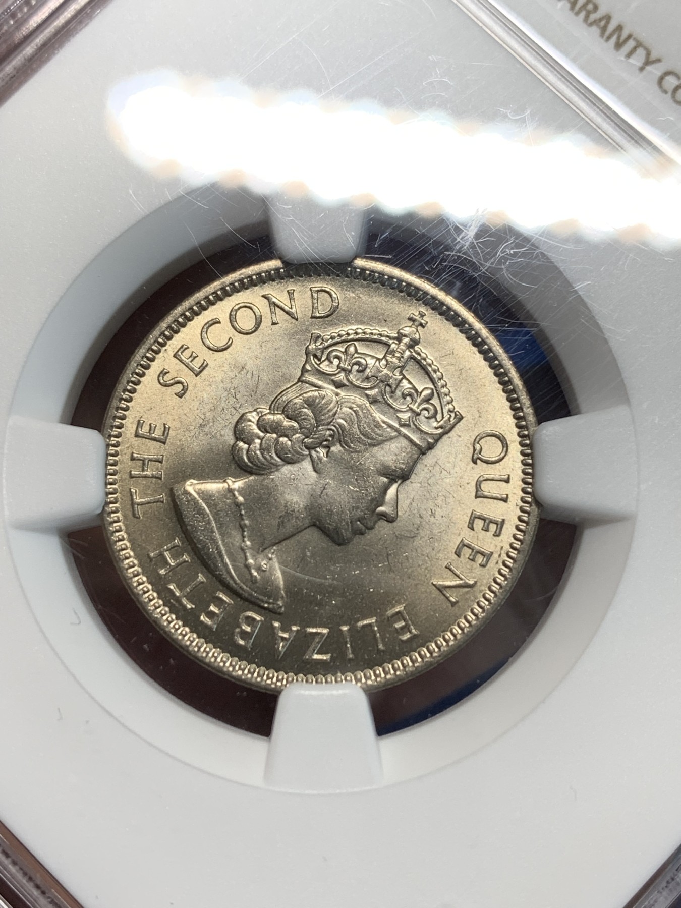 《竞宝斋》第243场-周日，周一 新年开场 (全场包邮) NGC MS66 香港1973年五毫镍币 高分难得