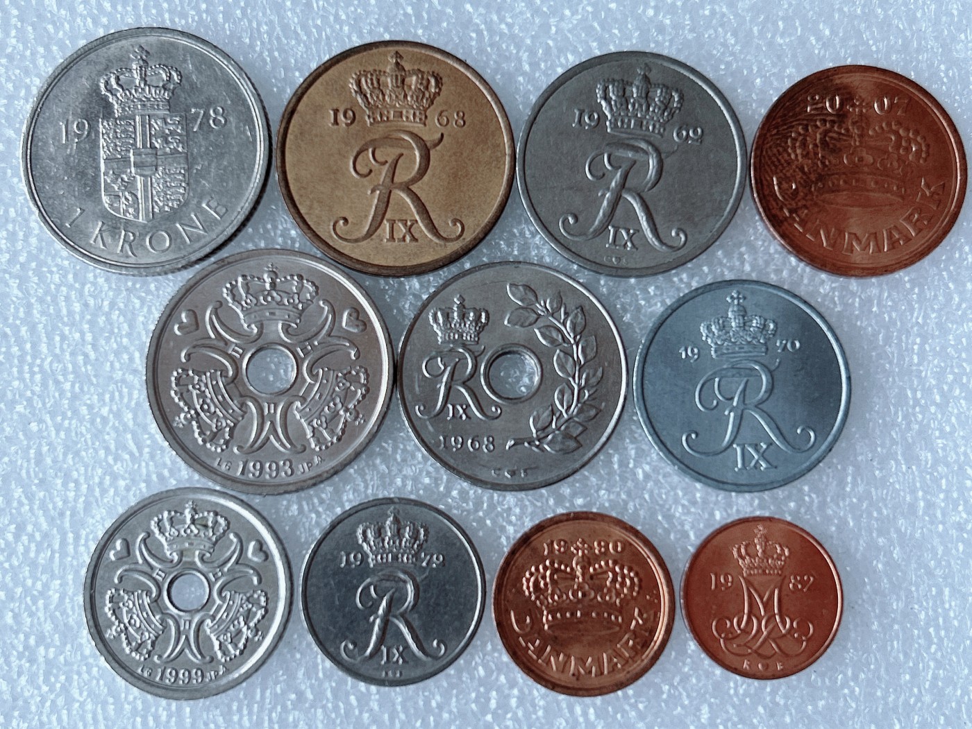 第一海外回流一元起拍收藏 散币专场 第68期 丹麦硬币 11枚 无重复