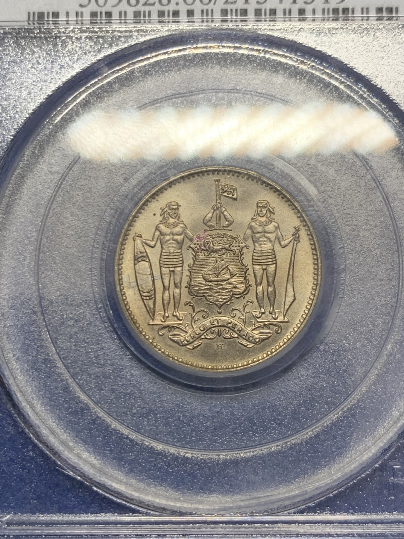 《竞宝斋》第243场-周日，周一 新年开场 (全场包邮) PCGS MS66 1935H 英属北婆罗洲1分 无比丝滑 极品分数 老白盒保存的十分完好