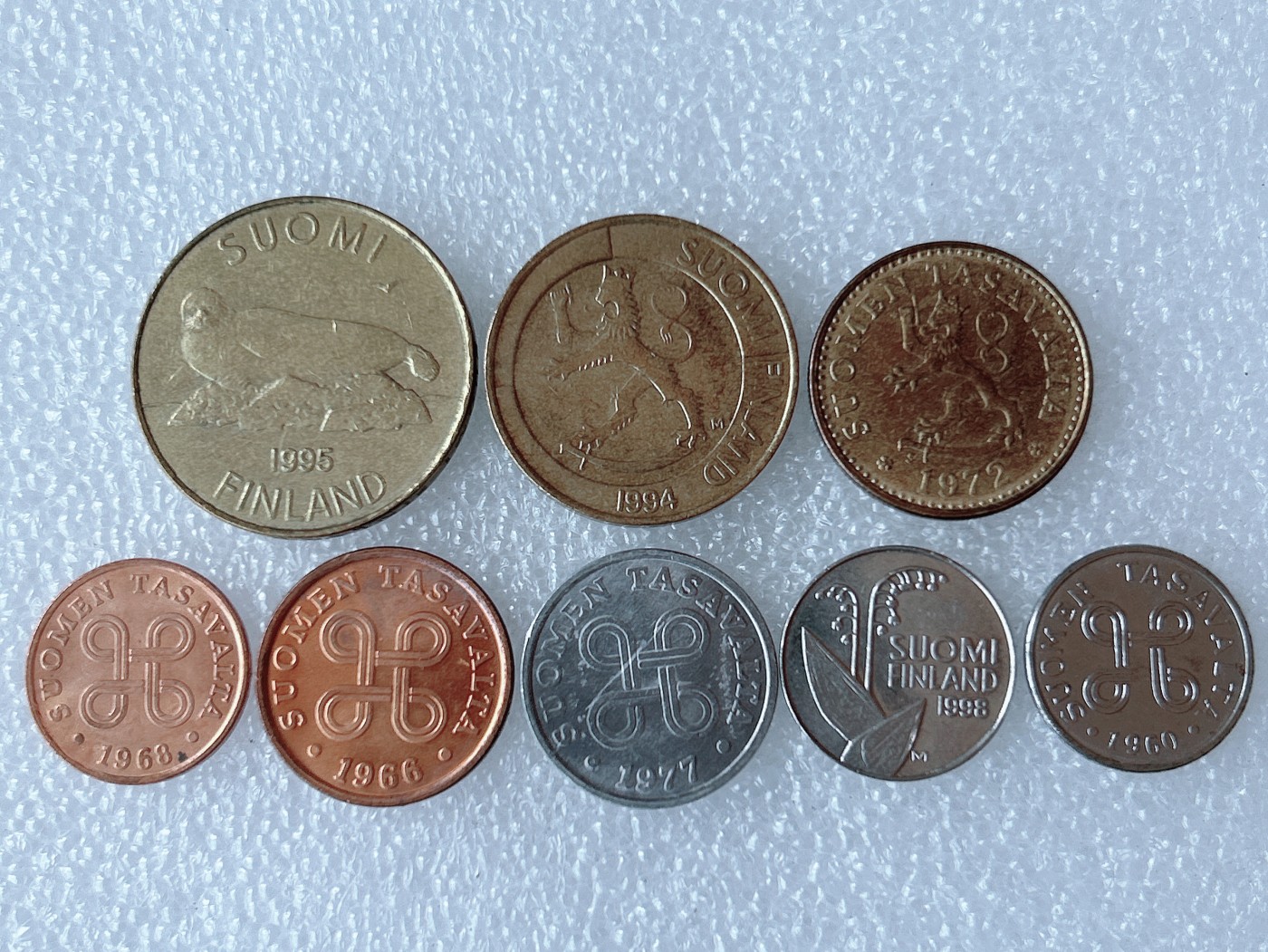 第一海外回流一元起拍收藏 散币专场 第68期 芬兰硬币 8枚 无重复