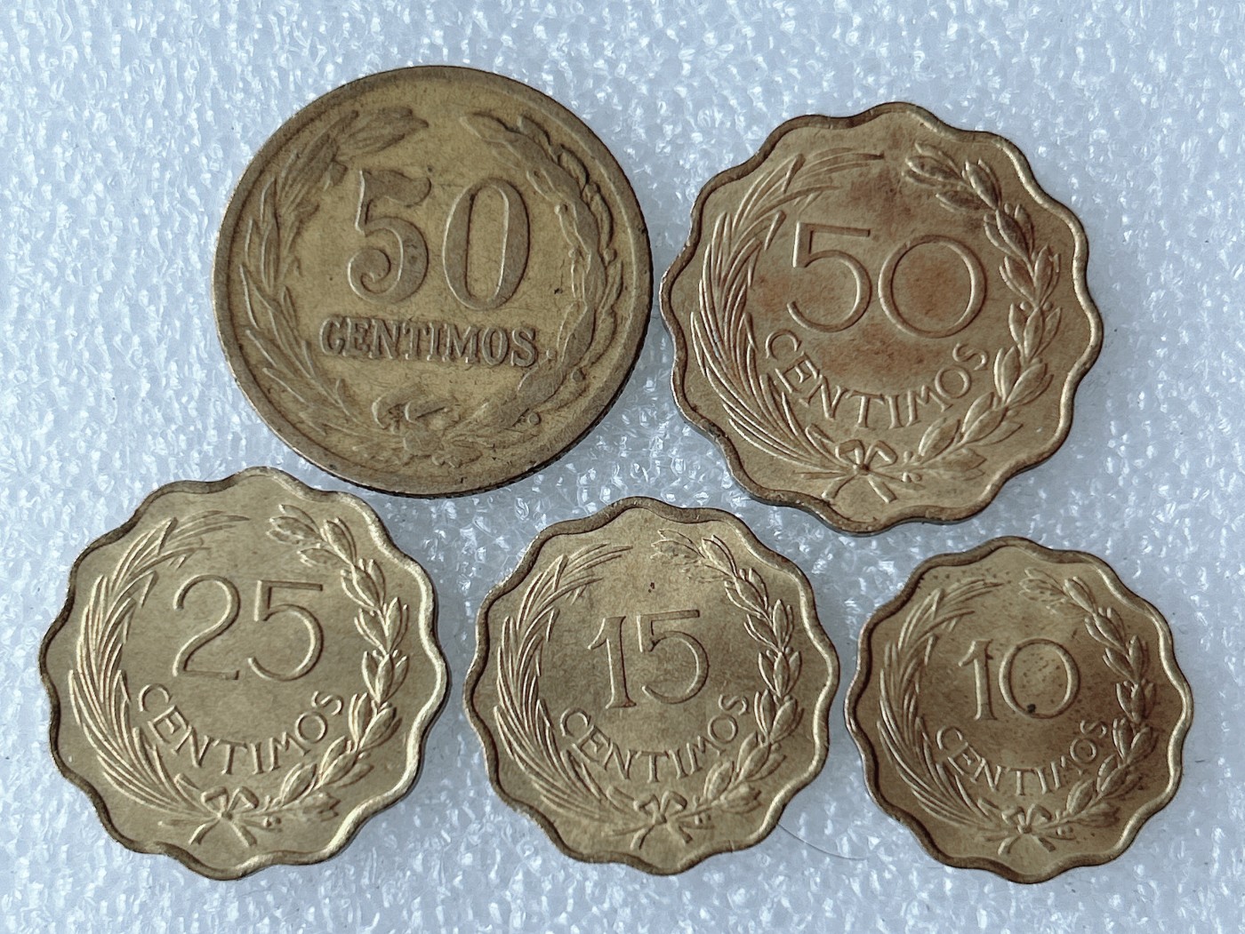 第一海外回流一元起拍收藏 散币专场 第68期 狮子版 巴拉圭1944/53年硬币 5枚