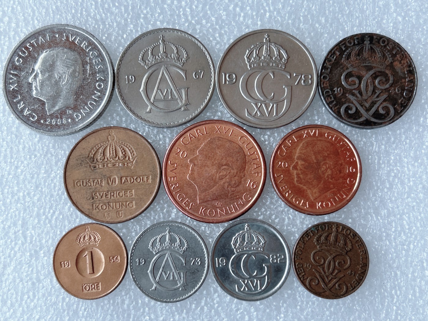 第一海外回流一元起拍收藏 散币专场 第68期 瑞典硬币 11枚