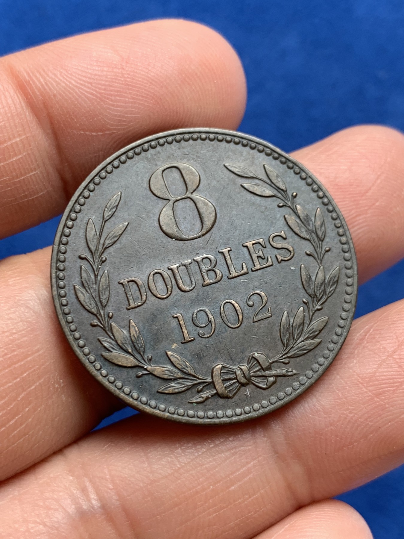 《竞宝斋》第243场-周日，周一 新年开场 (全场包邮) 2枚一组 根西爱德华七世少见铜币(1902年8道布+1906年4道布)，品相都不错