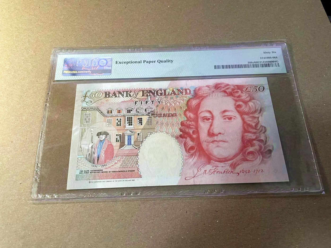 【Blue Auction】✨世界纸币精拍第440期【精】 英国2006年50镑 PMG66EPQ 