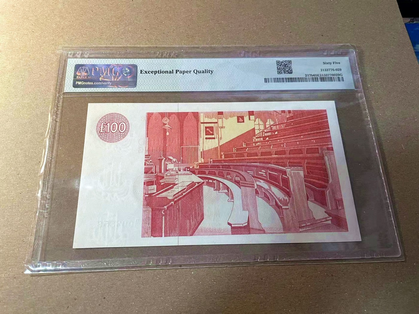【Blue Auction】✨世界纸币精拍第440期【精】   【无47 千位小号】苏格兰 1991年100镑 PMG65EPQ 绝品 开尔文教授 背面格拉斯哥大学讲堂