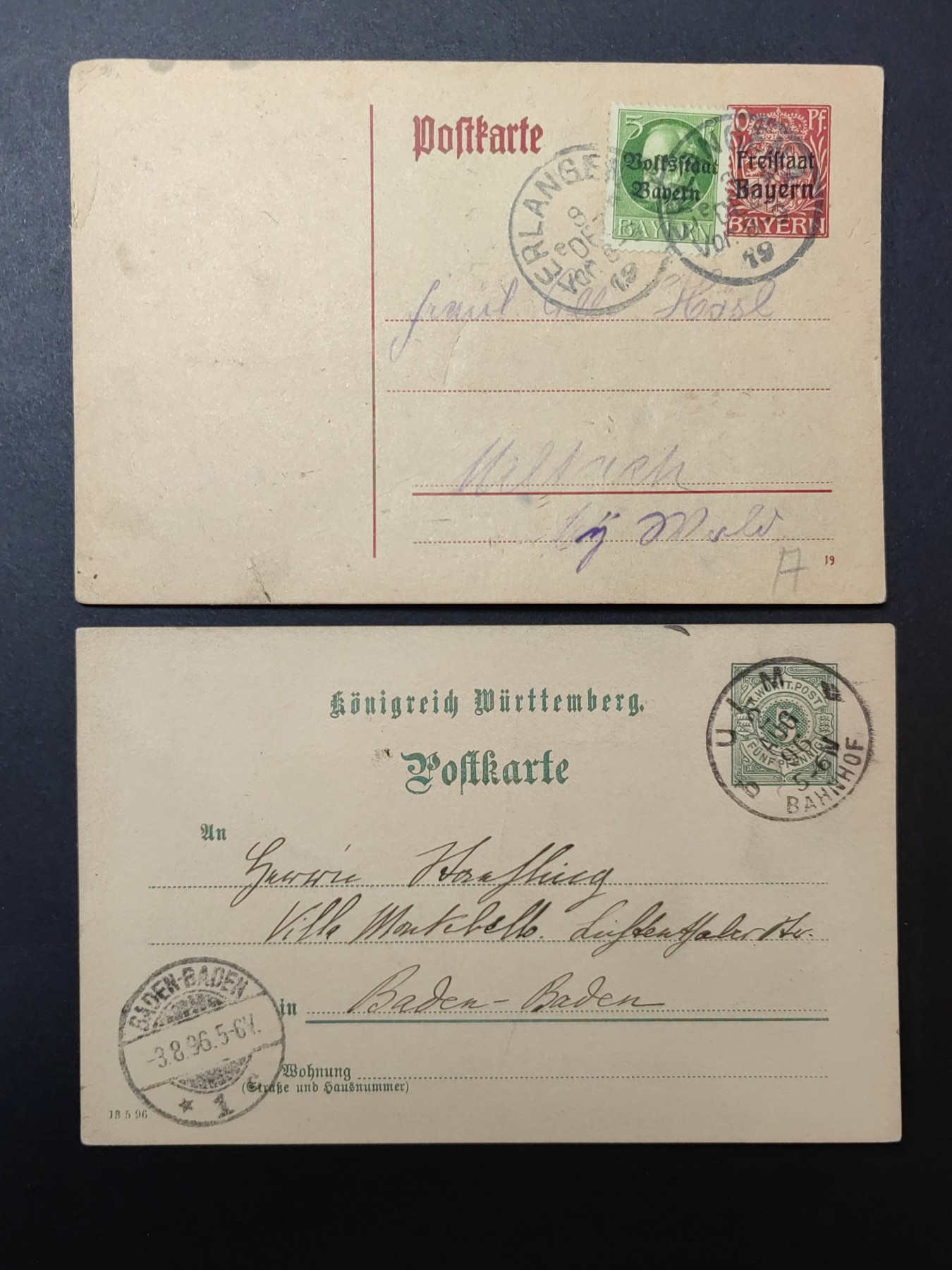 多国邮品✌（拍卖场）精品🔥专场 第⑤①场 1896年+1919年 古典片（有小瑕疵，小裂）