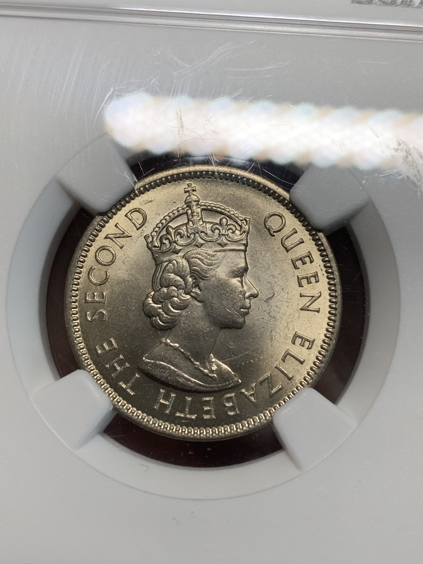 《竞宝斋》第243场-周日，周一 新年开场 (全场包邮) NGC MS66 香港1973年五毫镍币 高分难得