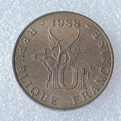 海外回流1元起拍小铺 各国钱币散币场 第8期 法国1988年罗兰·加洛斯佰年诞辰 10法郎纪念币