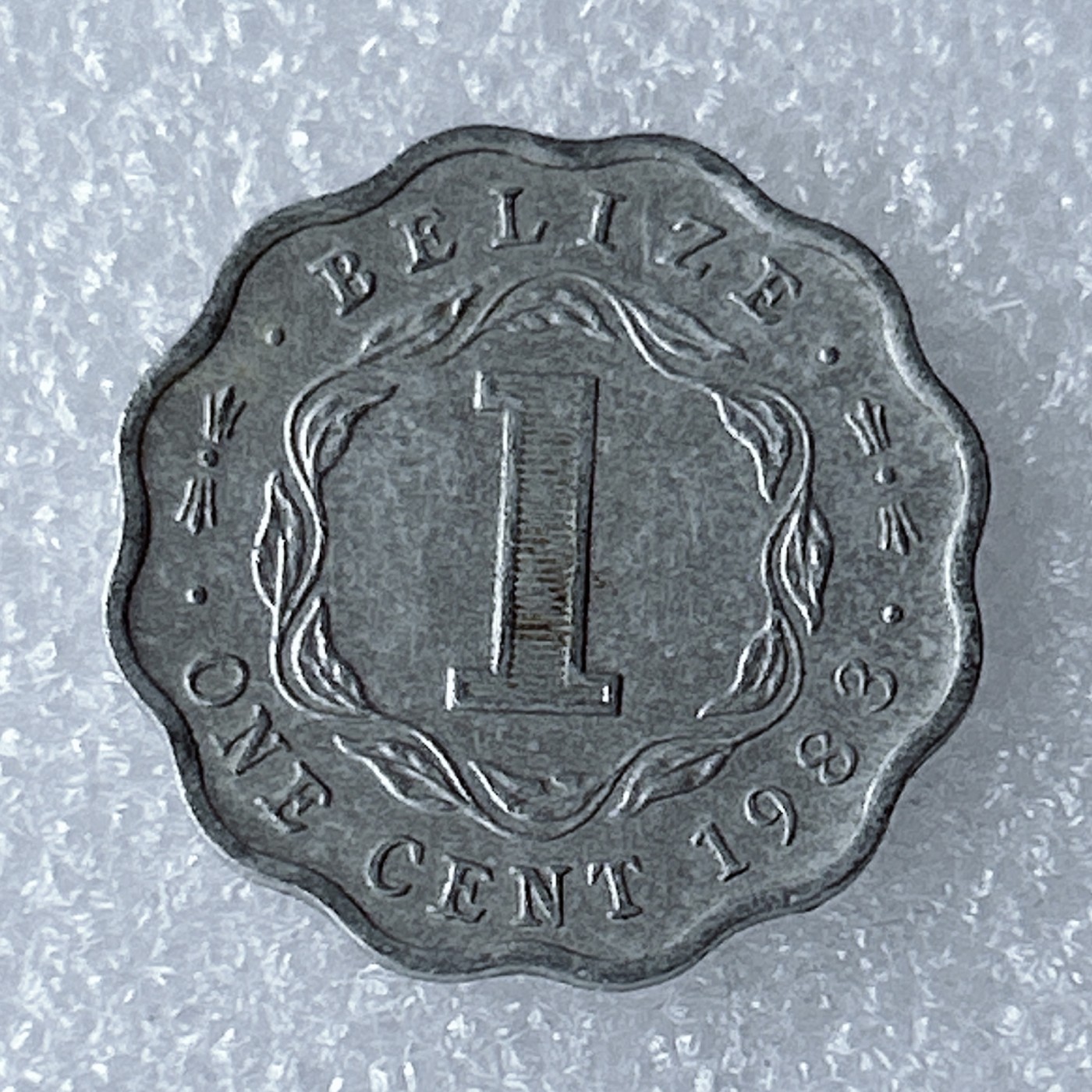 海外回流1元起拍小铺 各国钱币散币场 第8期 1983年英属伯利兹1分花边铝币