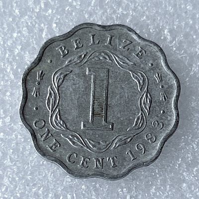海外回流1元起拍小铺 各国钱币散币场 第8期 1983年英属伯利兹1分花边铝币