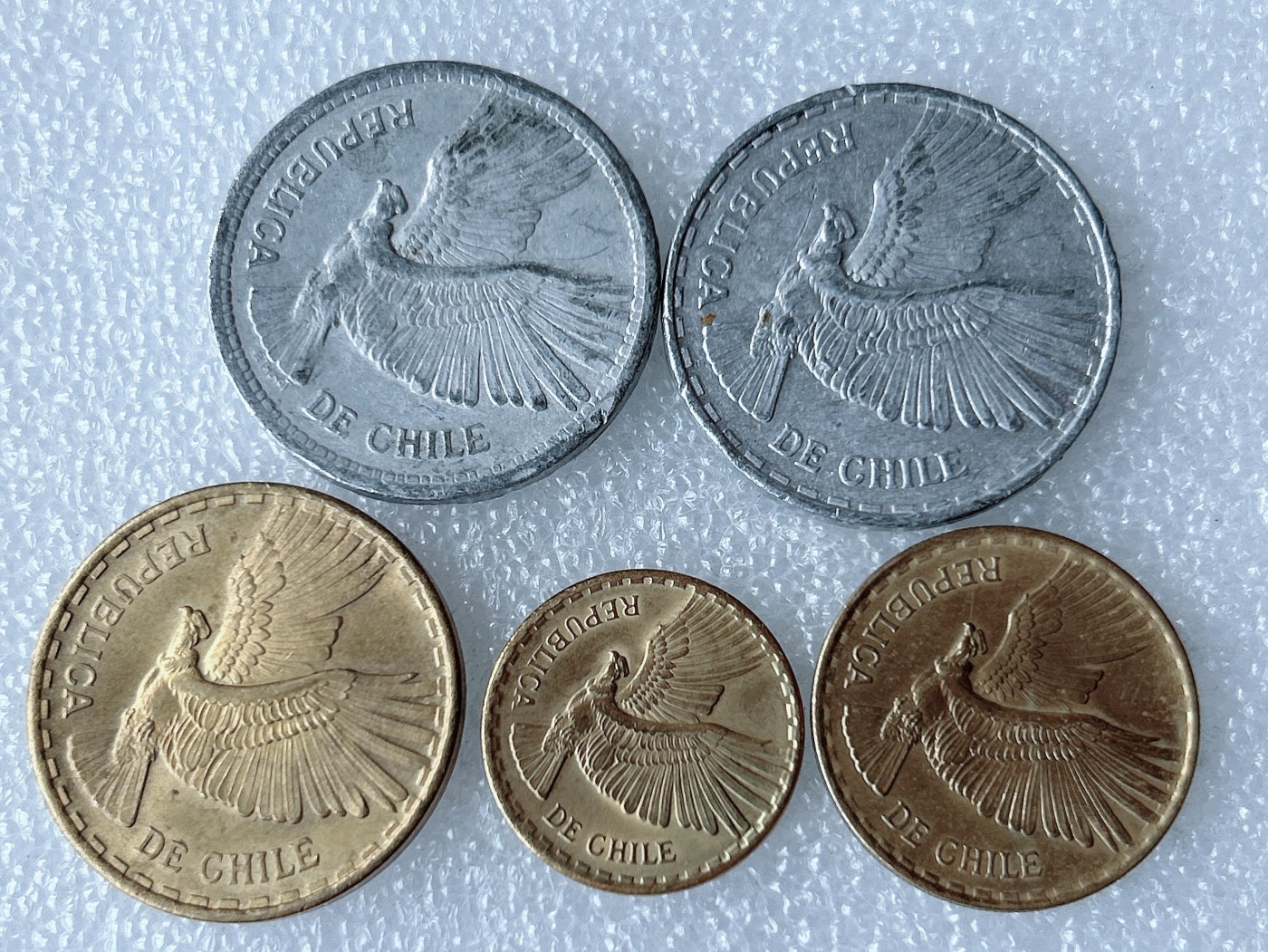 第一海外回流一元起拍收藏 散币专场 第68期 智利飞鹰版 5枚