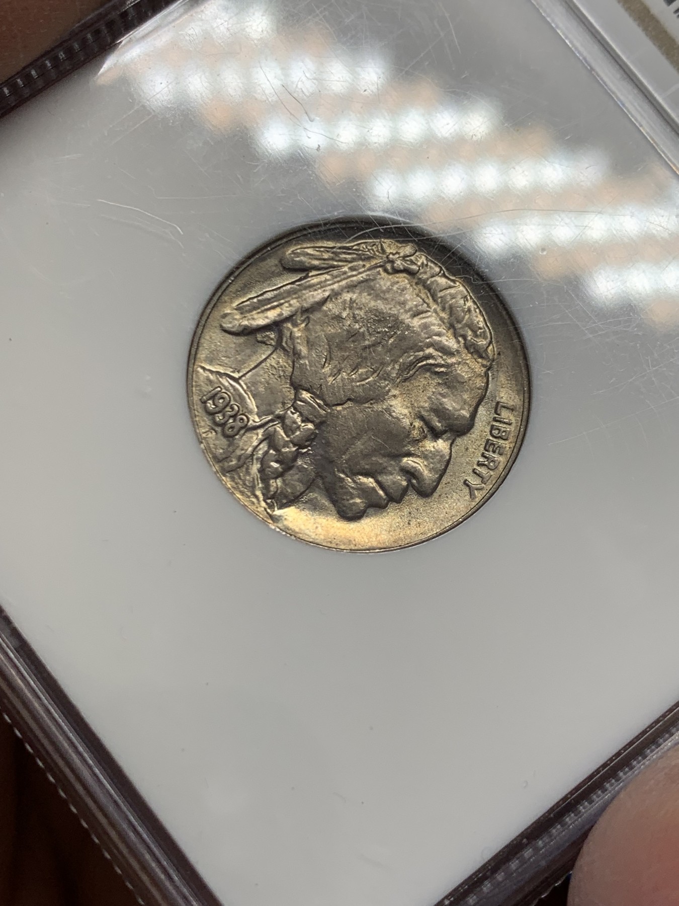 《竞宝斋》第243场-周日，周一 新年开场 (全场包邮) NGC MS65 美国印第安人牦牛 1938年 5美分镍币 美系必藏品种