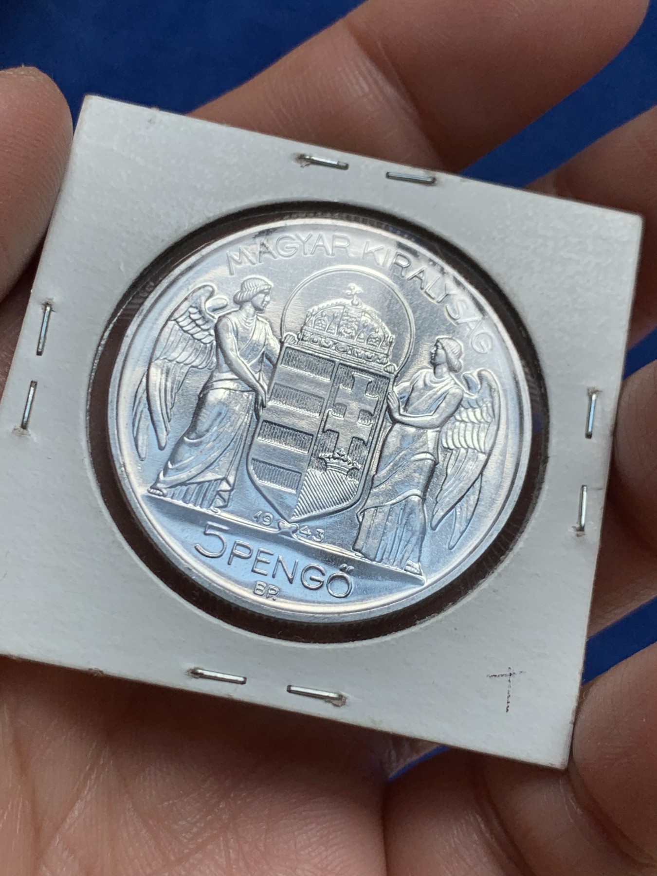 《竞宝斋》第243场-周日，周一 新年开场 (全场包邮) 两枚一组 匈牙利1943年5潘果铝币