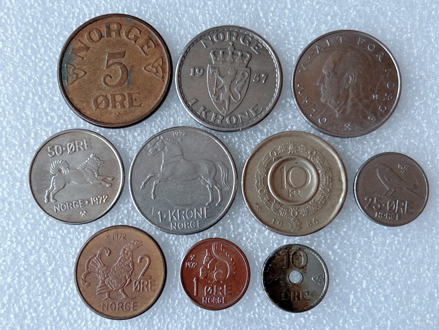 第一海外回流一元起拍收藏 散币专场 第68期 挪威硬币 10枚