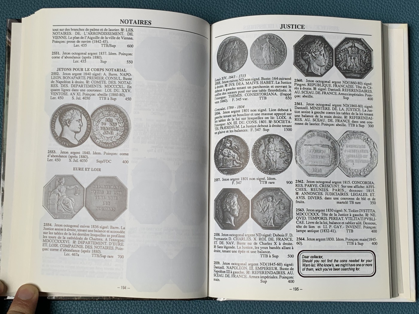 《竞宝斋》第244场-周日，周一 新年开场 (全场包邮) 法国 1991年 JETONS 代币目录 所见最新版本 版别详尽 厚达349页 一本在手 八角我有 权威目录