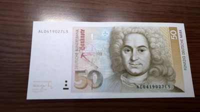 【世界钱币】精选微拍第94期暨2024年第五期 评级币裸钞场 1991年德国50马克 全新绝品尾号7L5