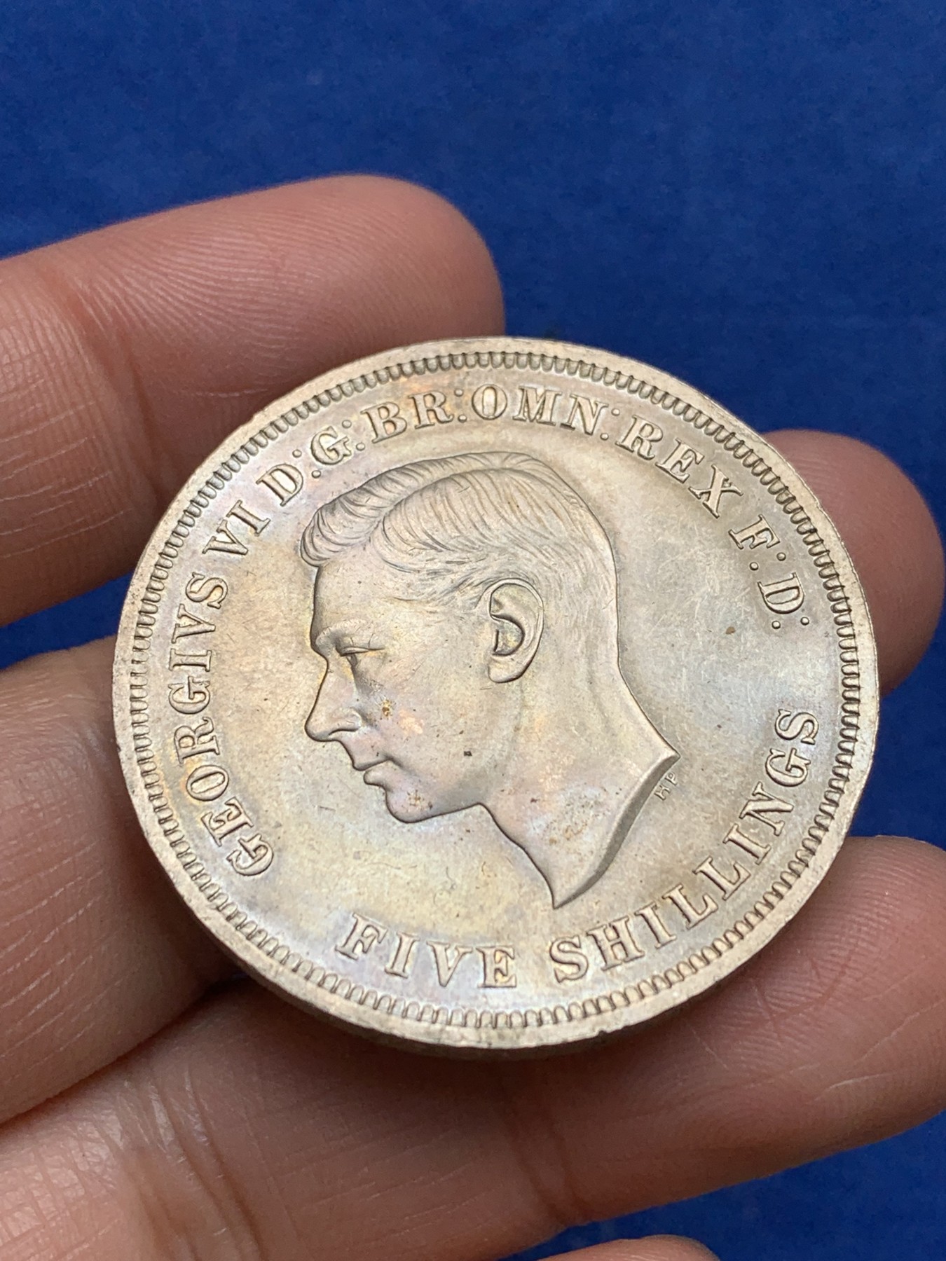 《竞宝斋》第244场-周日，周一 新年开场 (全场包邮) 英国1951年乔六马剑克朗镍币 UNC