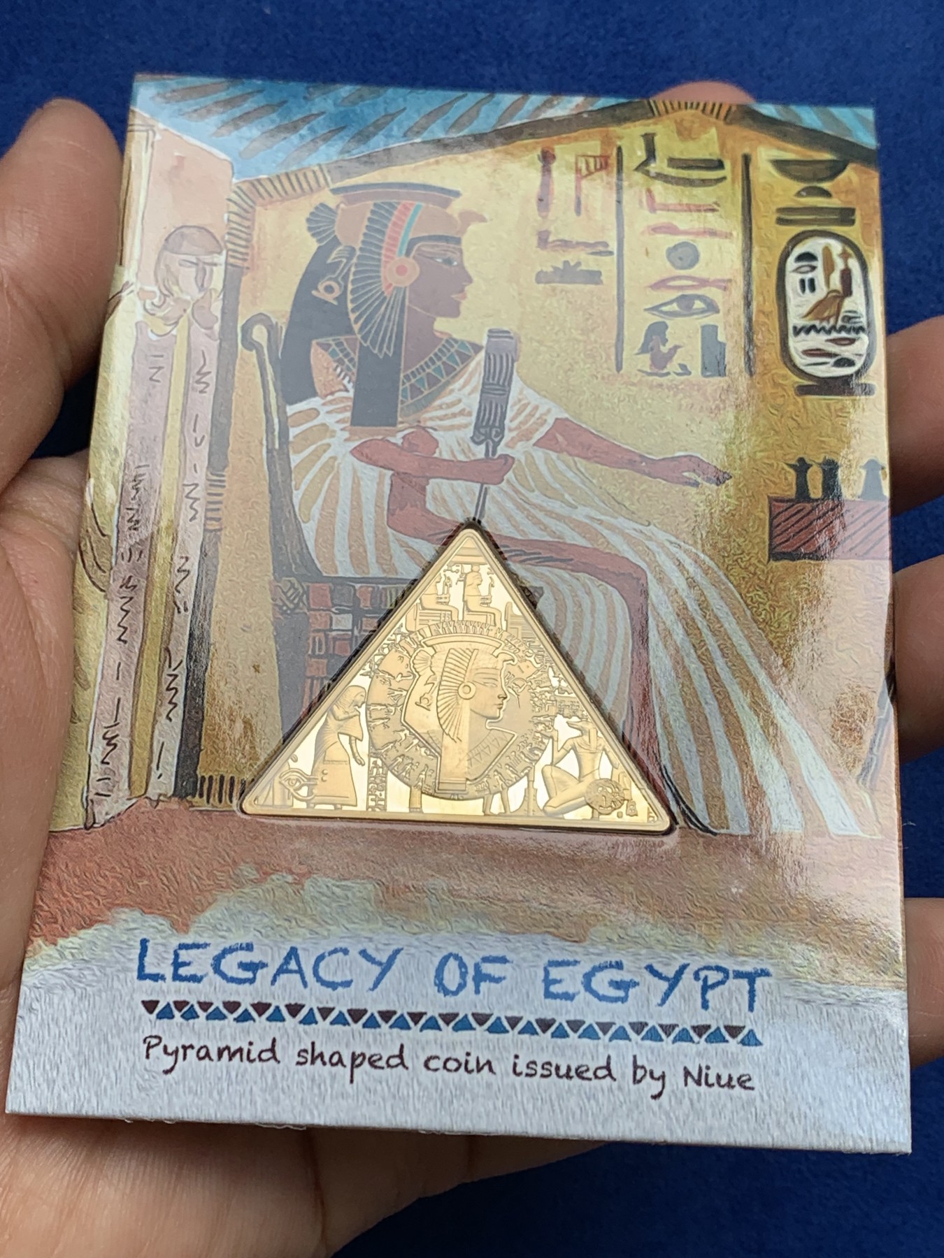 《竞宝斋》第244场-周日，周一 新年开场 (全场包邮) 2020年纽埃古埃及文化纪念币 铜镀金材质 发行量3K枚 古埃及系列首枚 原包装状态佳