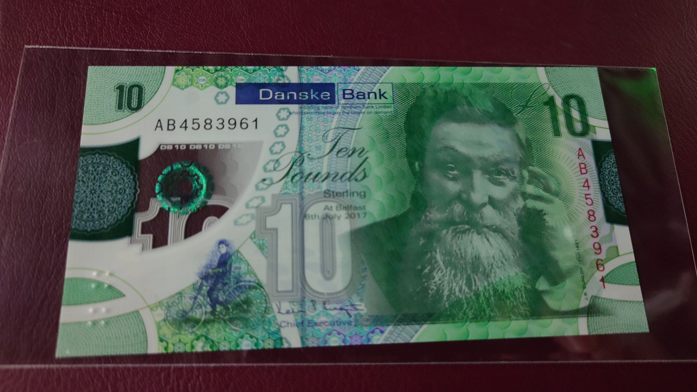 【世界钱币】精选微拍第94期暨2024年第五期 评级币裸钞场 2017年北爱尔兰10镑塑料钞 丹斯克银行 全新绝品尾号961