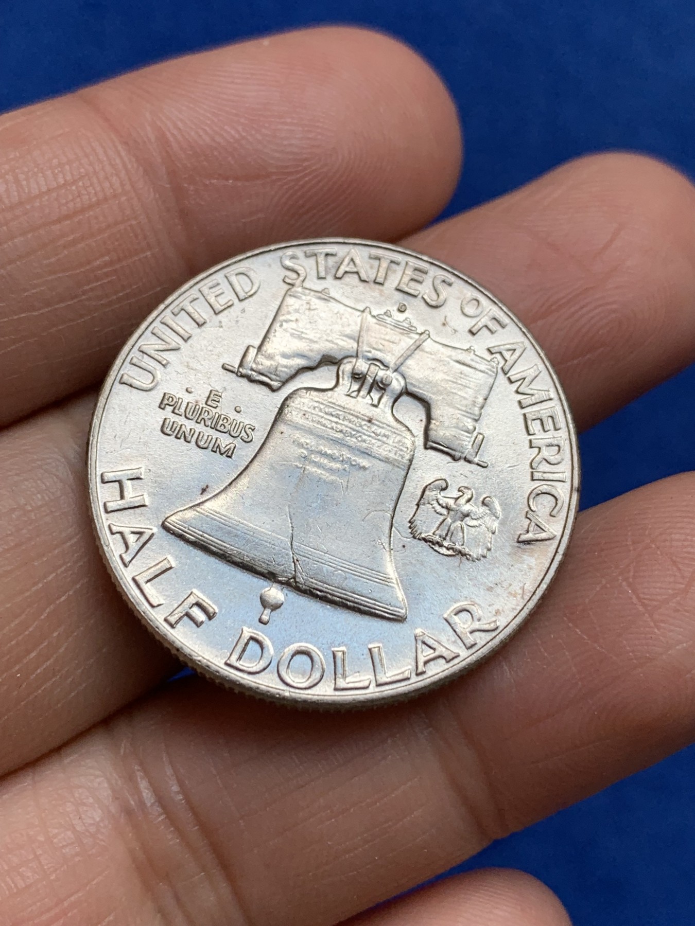 《竞宝斋》第244场-周日，周一 新年开场 (全场包邮) 美国1963年富兰克林50美分高银银币