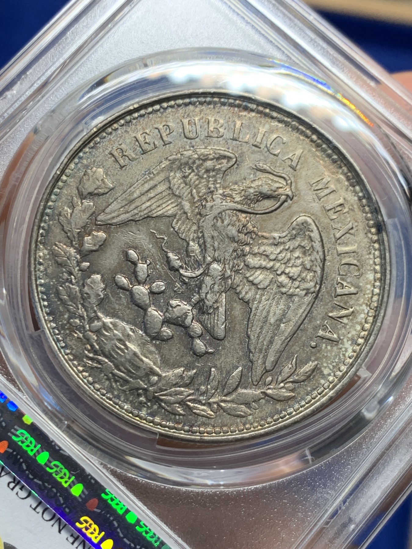 《竞宝斋》第244场-周日，周一 新年开场 (全场包邮) PCGS AUD 墨西哥1903年MO AM直边鹰洋1比索大银币