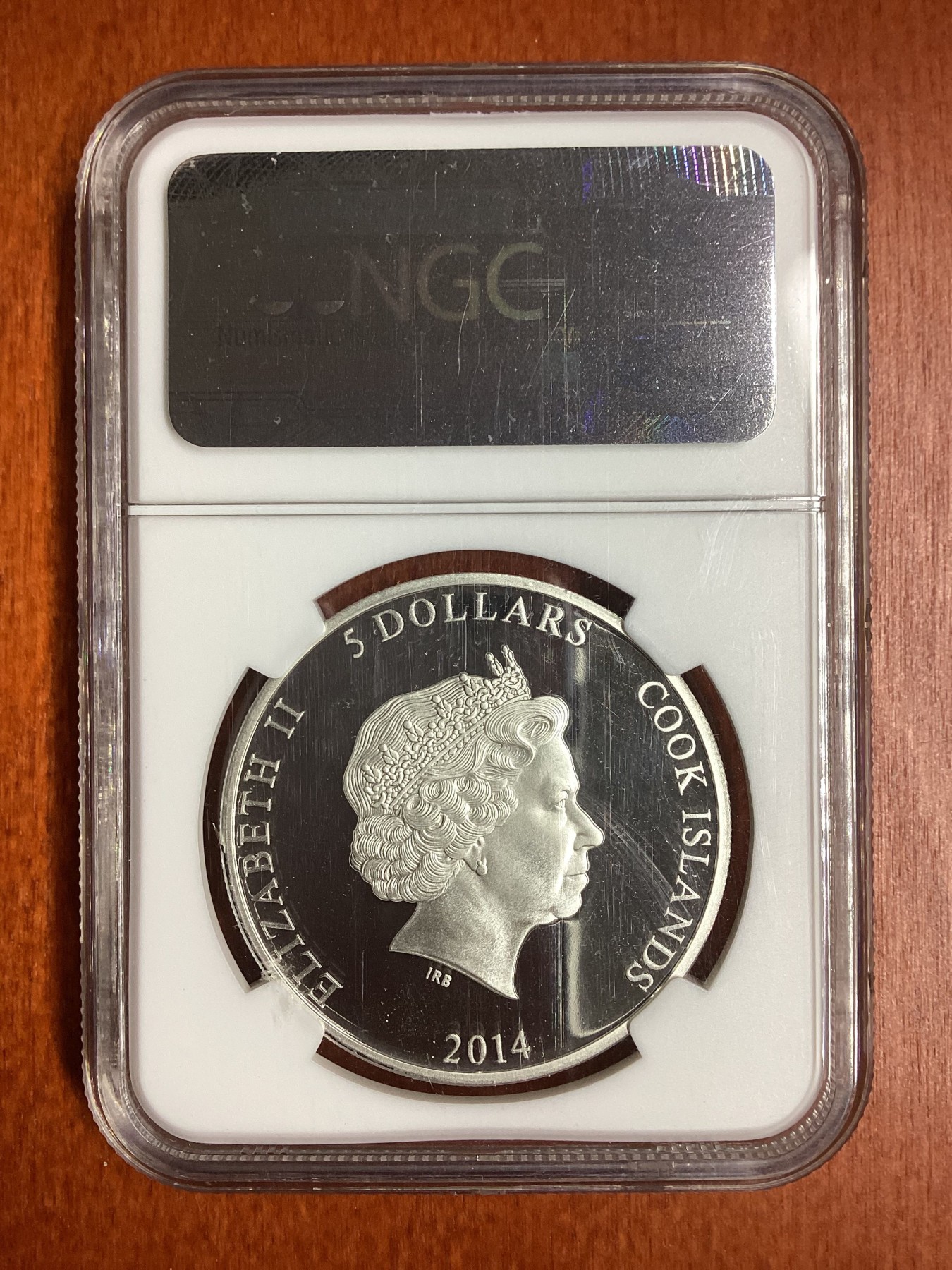 长老汇龙年精选第二场 2014 库克大峡谷彩色立体景观5元精制银币，NGC PF70UC