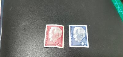 德国邮票专场，都是套票 - 德国邮票一套，1964年发行，吕布克再次当选联邦德国总统，品相如图