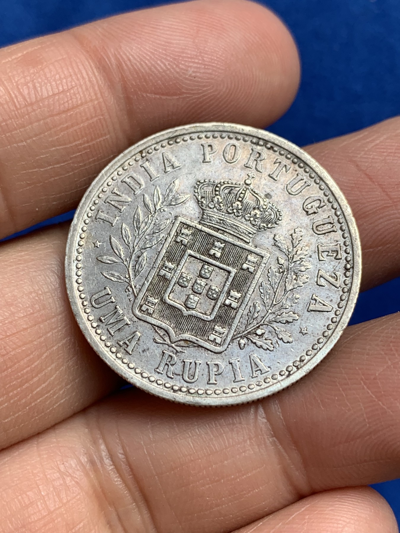 《竞宝斋》第244场-周日，周一 新年开场 (全场包邮) 葡属印度1903年1卢比银币