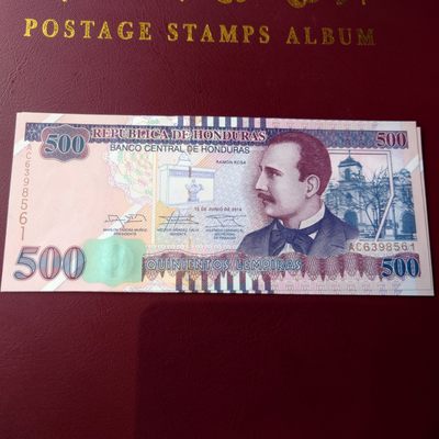 【世界钱币】精选微拍第94期暨2024年第五期 评级币裸钞场 2014年洪都拉斯500 全新绝品无47尾号561