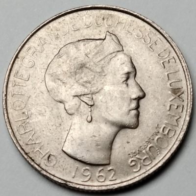 布加迪🐬～世界钱币🌾第 90 期 /  亚洲欧洲各国散币&巴西币 - 卢森堡 1962 年 5 法郎