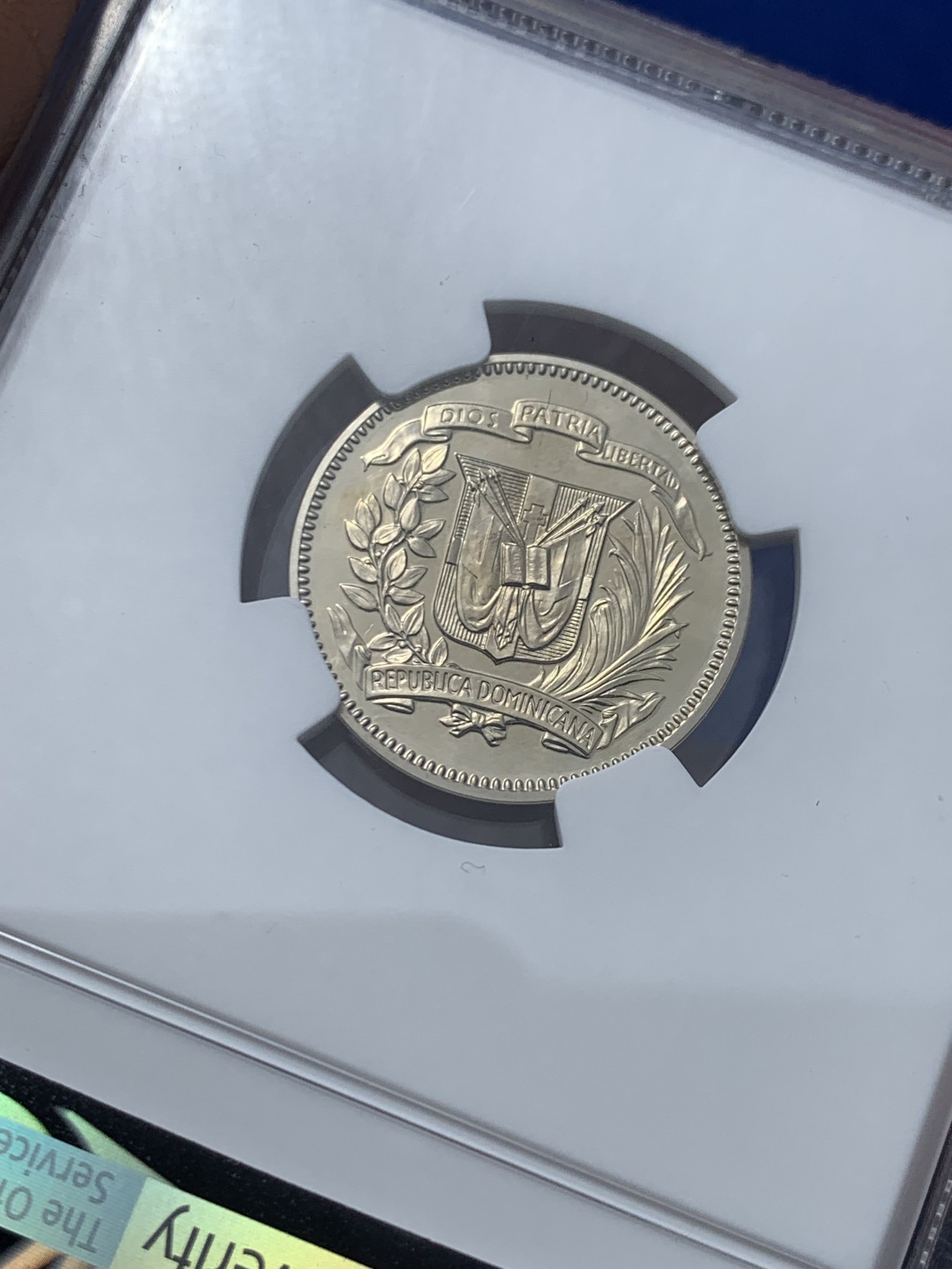 《竞宝斋》第244场-周日，周一 新年开场 (全场包邮) NGC PF66 多米尼加1972中美洲印第安女神精制5分，发行量500枚，多米尼加沿用时间最长的头像