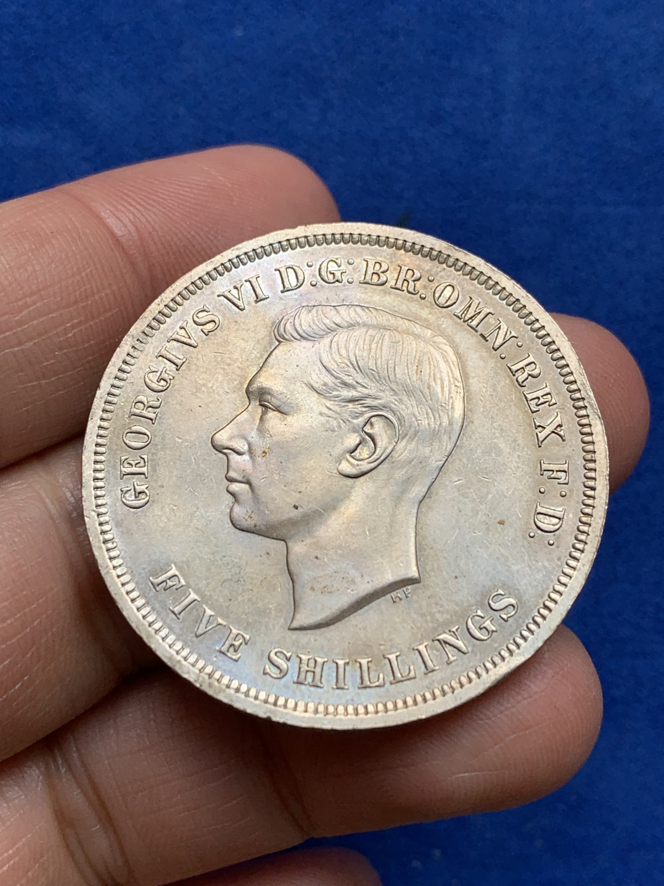 《竞宝斋》第244场-周日，周一 新年开场 (全场包邮) 英国1951年乔六马剑克朗镍币 UNC