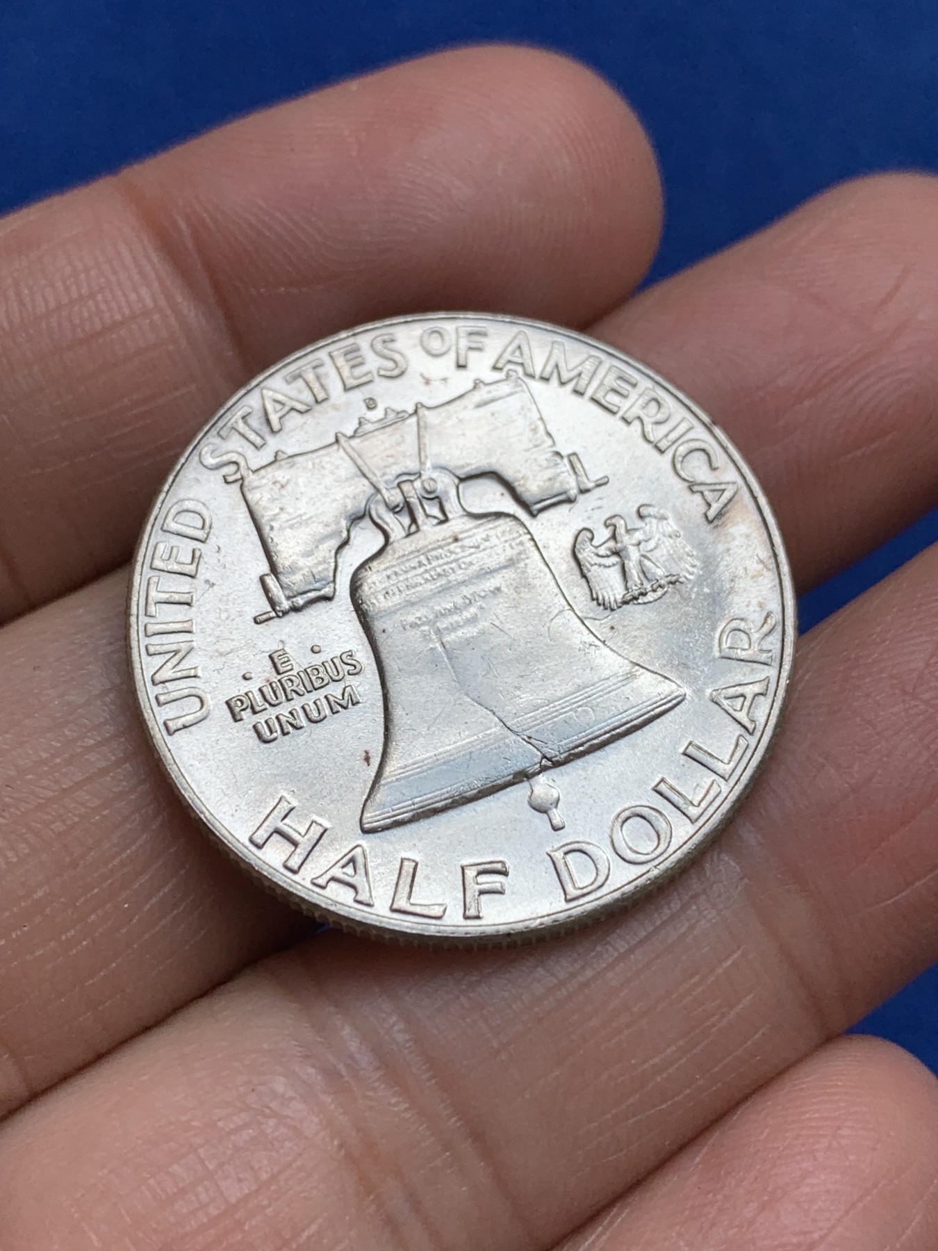 《竞宝斋》第244场-周日，周一 新年开场 (全场包邮) 美国1963年富兰克林50美分高银银币