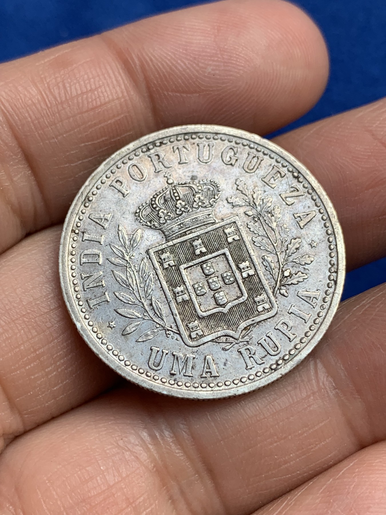 《竞宝斋》第244场-周日，周一 新年开场 (全场包邮) 葡属印度1903年1卢比银币