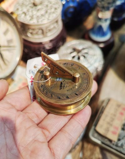老印度产英国全铜航海日轨指南针 - 老印度产英国全铜航海日轨指南针