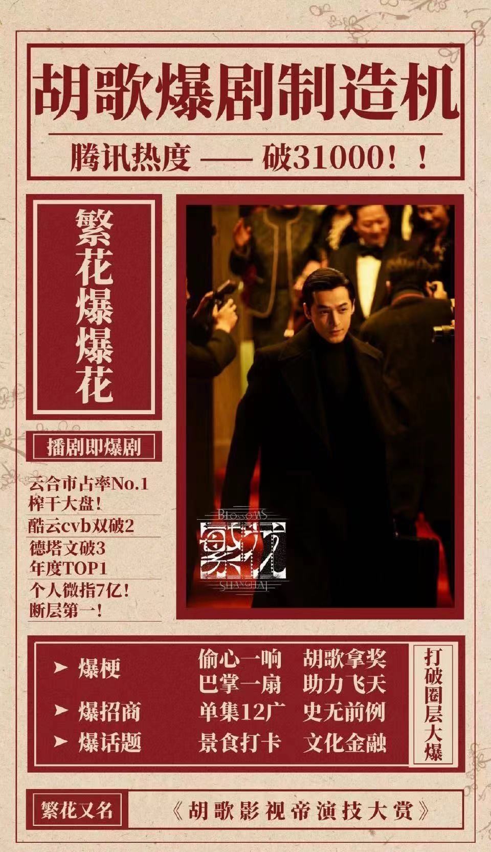  零元拍： “宝总”胡歌和“老板娘铃子”马伊琍双签国产电视剧几乎上不了的《环球银幕》！