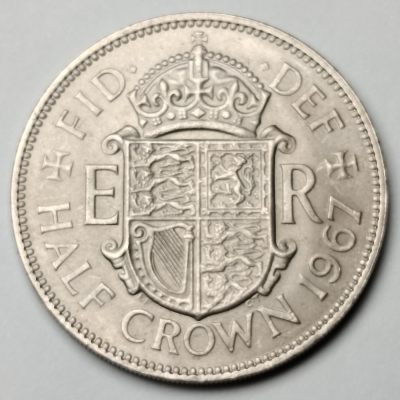 布加迪🐬～世界钱币🌾第 90 期 /  亚洲欧洲各国散币&巴西币 - 英国🇬🇧 1967年 1/2克朗