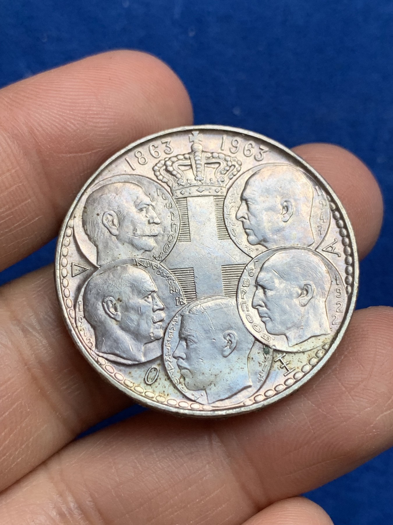 《竞宝斋》第244场-周日，周一 新年开场 (全场包邮) 希腊1963年建国100周年30德拉克马银币