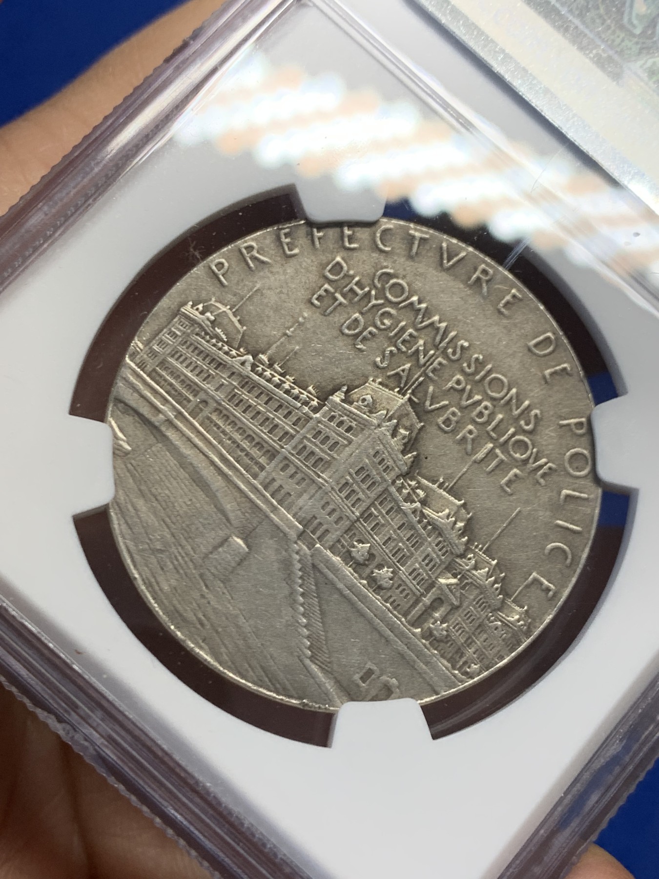 《竞宝斋》第244场-周日，周一 新年开场 (全场包邮) NGC MS61 罗蒂作品 法国内政部 玛丽安娜 银章